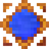 A floating water orb suspended in a golden harness with four floating nubs around it.
