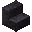 Polished Blackstone Stairs (facing: east, half: bottom, shape: straight, waterlogged: false)