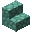 Prismarine Stairs (facing: east, half: bottom, shape: straight, waterlogged: false)